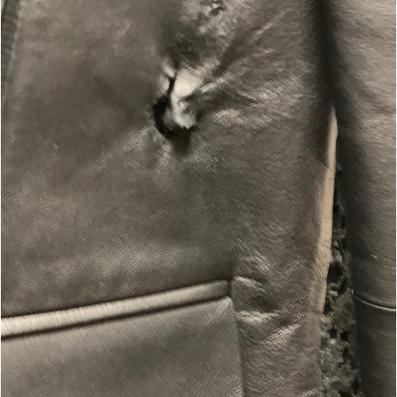 Lafayette New York 148 size 16 or Lace & Leather Jacket, lined. - Picture 4 of 6